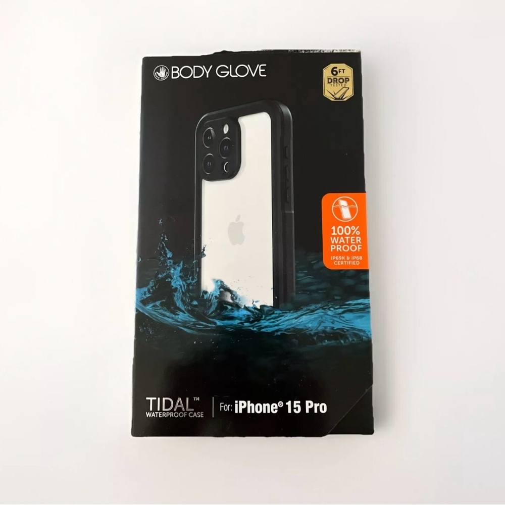 Body Glove Tidal Waterproof Phone Case for iPhone 15 Pro - Black/Clear